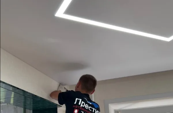 Как будет происходить монтаж натяжного потолка Престиж