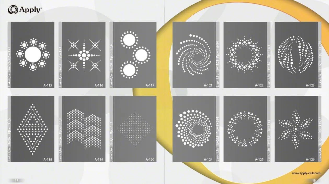 страница каталога рисунков резного потолка