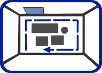 Для монтажа натяжных потолков - cдвиньте мебель в цент комнаты
